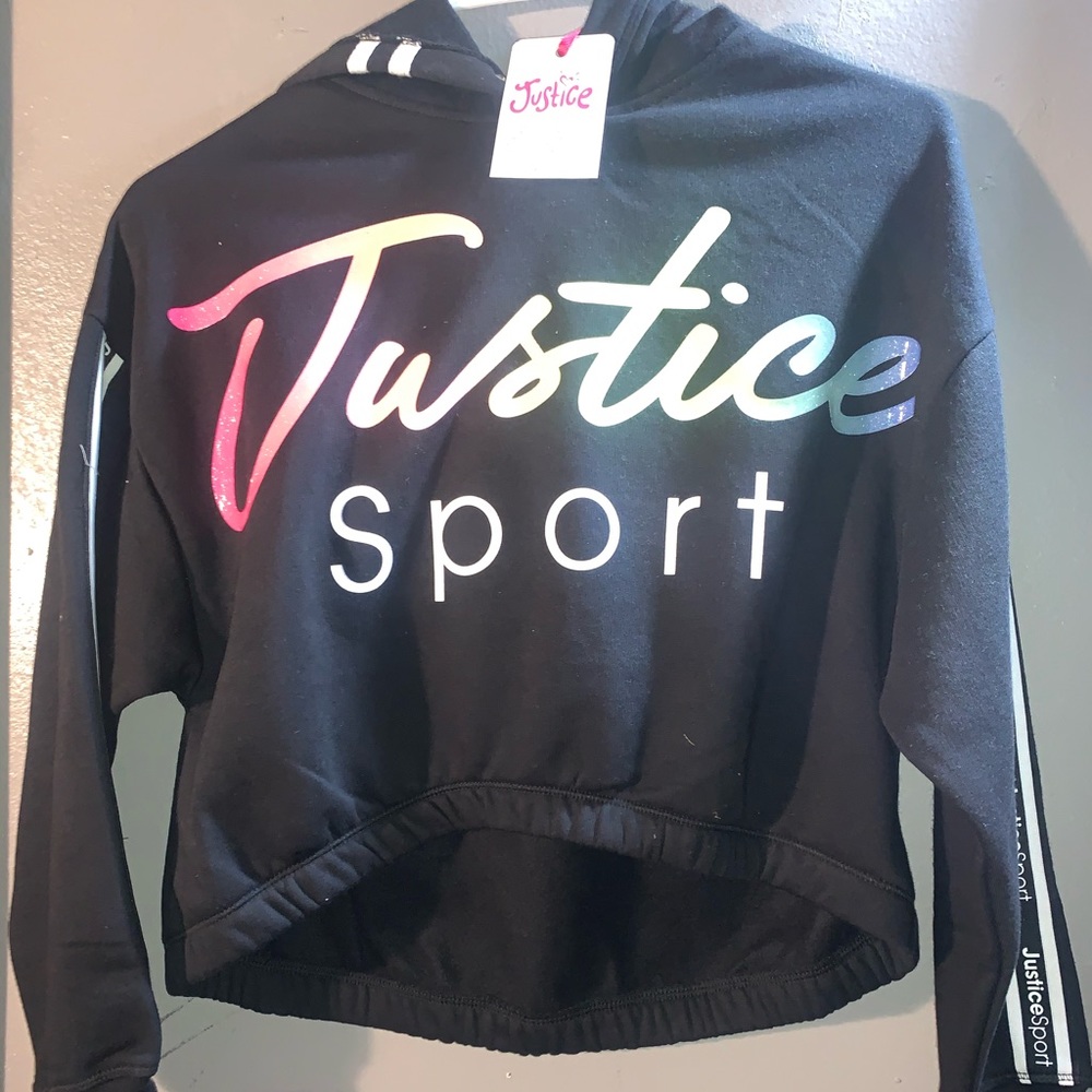 Brand new girls size medium (10) cropped sweatshirt
